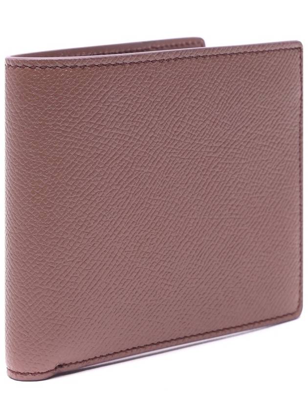 Stitched Bifold Leather Half Wallet Brown - MAISON MARGIELA - BALAAN 4