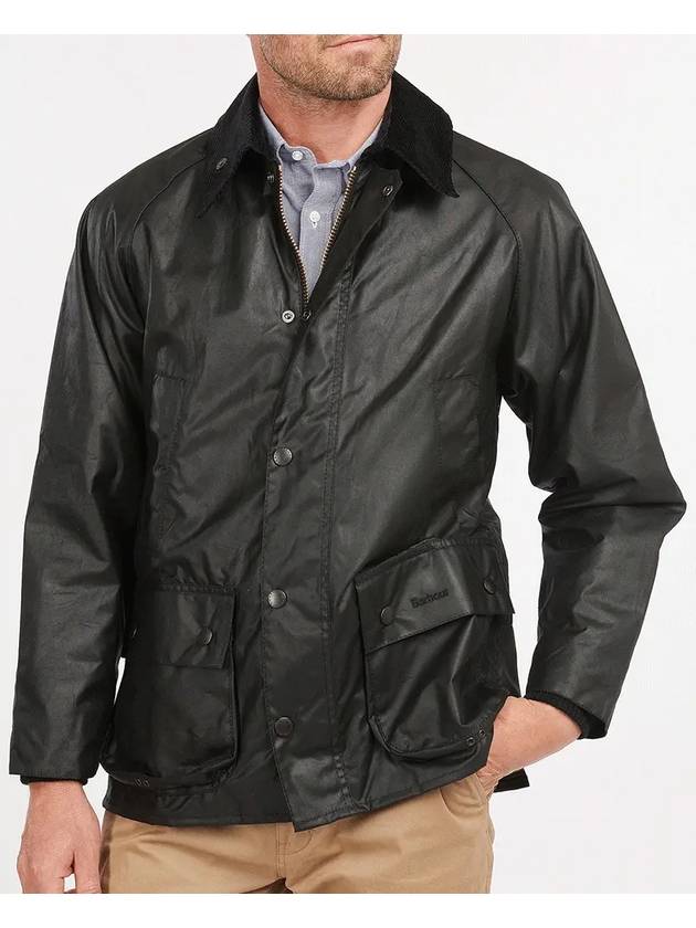 Bedale Wax Half Lined Jacket Black - BARBOUR - BALAAN 3