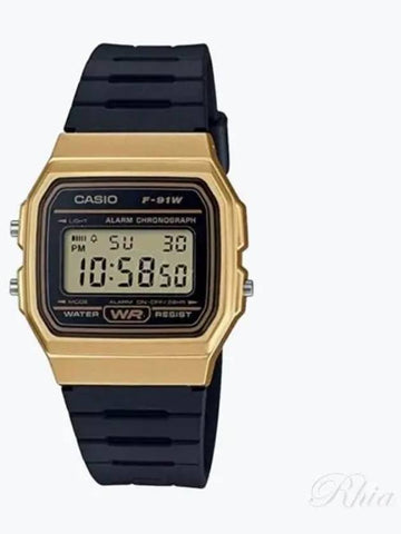 F 91WM 9ADF 9A Digital Square Vintage Retro Urethane Watch - CASIO - BALAAN 1