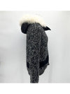 Mohair fur knit zip up jacket - MONCLER - BALAAN 5