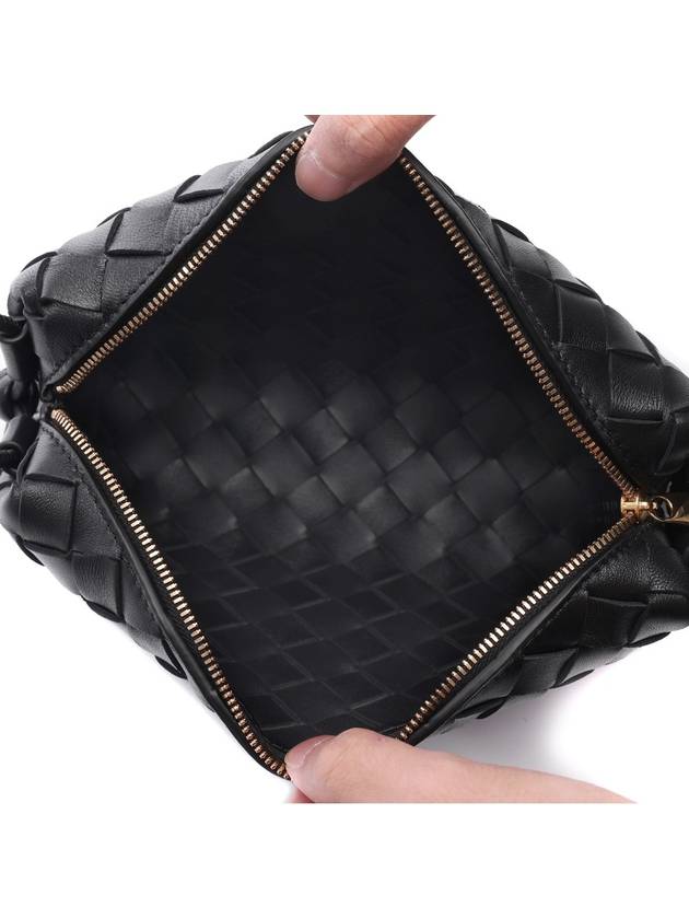 Intrecciato Small Leather Cross Bag Black - BOTTEGA VENETA - BALAAN 7