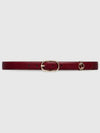 Round Interlocking G Belt Rosso Ancora Red Leather 7601640AAAR6207 - GUCCI - BALAAN 1