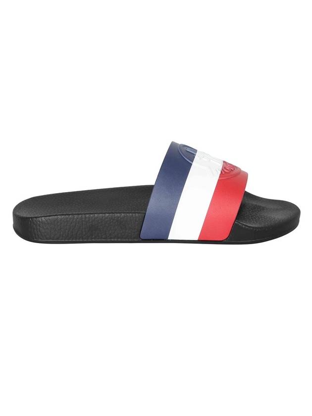 Three Stripes Basil Slippers Black - MONCLER - BALAAN 1