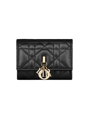 My Dior Cannage Lambskin Wallet Black - DIOR - BALAAN 1