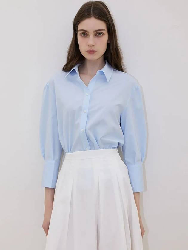 RinkleFree Open Collar Shirt Sky Blue - LESEIZIEME - BALAAN 2