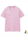 Logo Cotton Short Sleeve T-shirt Pink - GIVENCHY - BALAAN 2