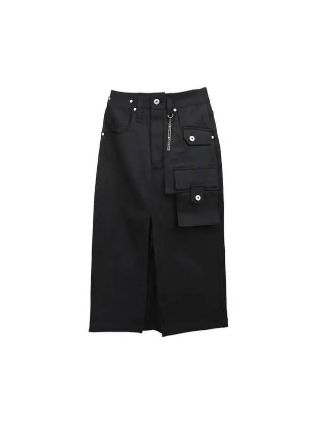 Feng Chen Wang logo detail cargo skirt FWF16SK13 BLACK - FENG CHEN WANG - BALAAN 1