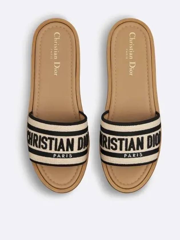 Dioriviera Dway Platform Slide Slippers Natural Black - DIOR - BALAAN 4