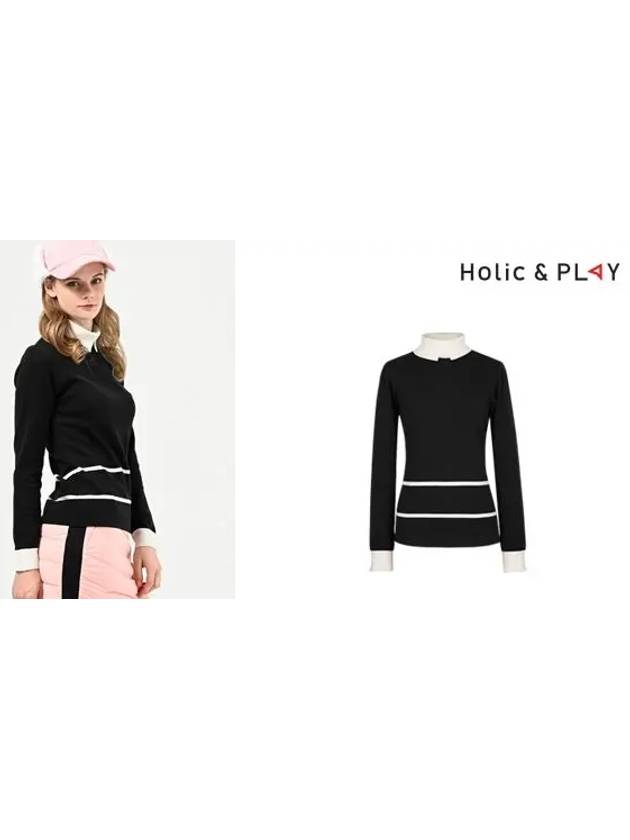 Slit Collar Sweater - HB4WSW002BK - HOLIC&PLAY - BALAAN 5