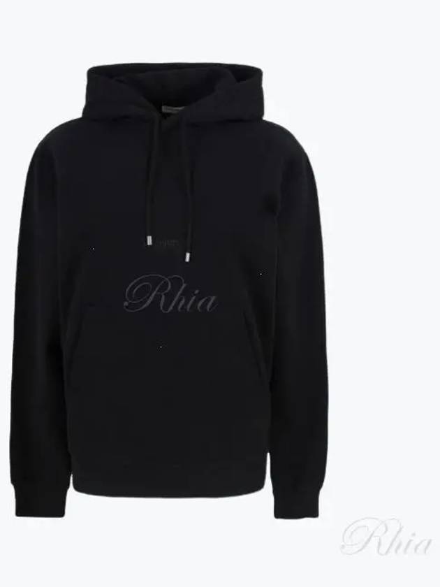 Logo Hoodie Black - SAINT LAURENT - BALAAN 2