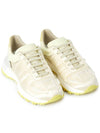 Men's 50 50 Lace-up Nylon Leather Low Top Sneakers Pastel Yellow - MAISON MARGIELA - BALAAN 4