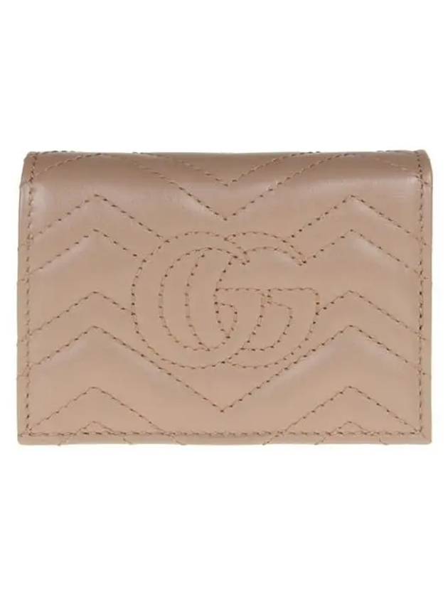 GG Marmont Matelasse Flap Card Wallet Dusty Pink - GUCCI - BALAAN 5