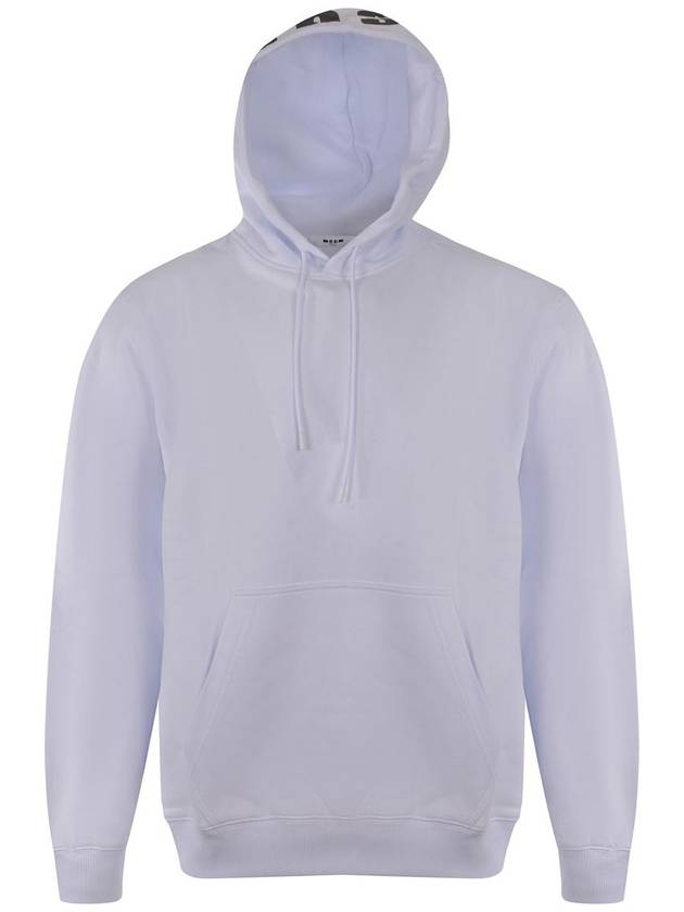 Maxi Logo Cotton Hoodie White - MSGM - BALAAN 3