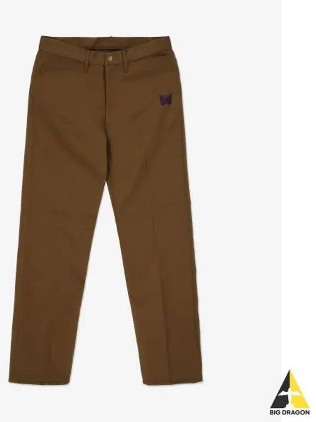 Poly twill straight pants brown OT187BROWN - NEEDLES - BALAAN 1