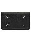 Stitched Leather Card Wallet Black - MAISON MARGIELA - BALAAN 4