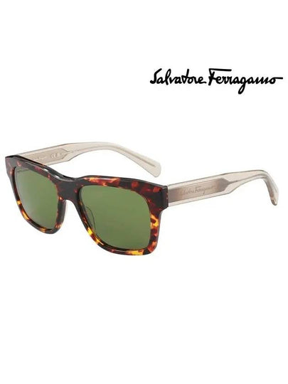 Eyewear Square Acetate Sunglasses Green - SALVATORE FERRAGAMO - BALAAN 2