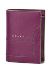 Saffiano Logo Half Wallet Purple - MARNI - BALAAN 2