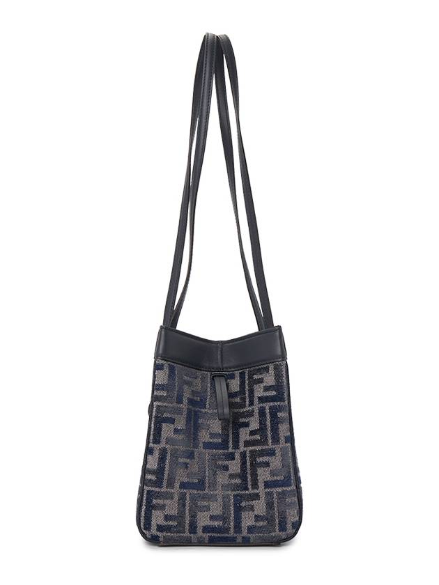 Origami Small FF Chenille Bucket Bag Dark Blue - FENDI - BALAAN 5