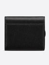 Saddle Lotus Goatskin Half Wallet Black - DIOR - BALAAN 4