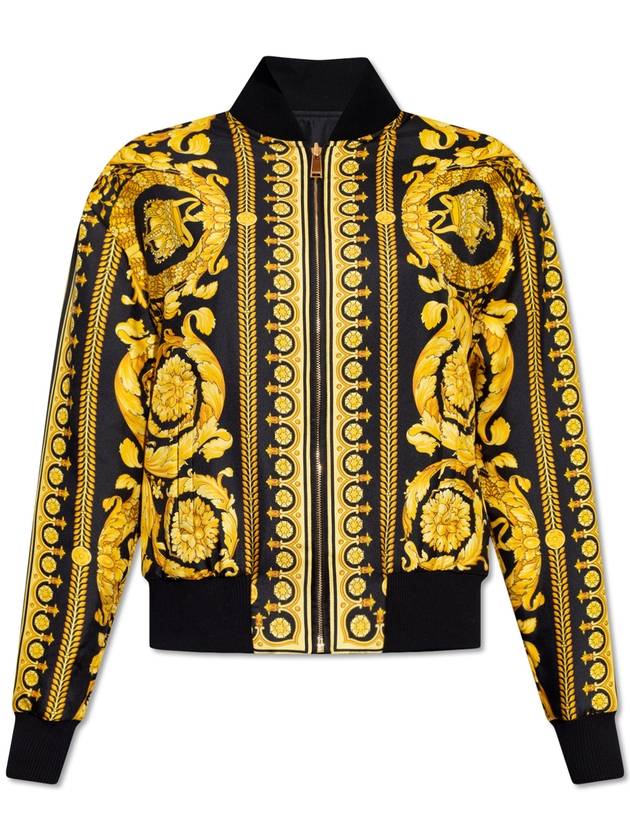 Barocco Print Silk Bomber Jacket 10061371A04236 - VERSACE - BALAAN 2