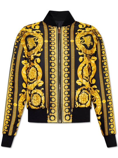 Barocco Print Silk Bomber Jacket 10061371A04236 - VERSACE - BALAAN 2