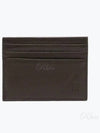 Debossed Leather Card Wallet Brown - POLO RALPH LAUREN - BALAAN 2