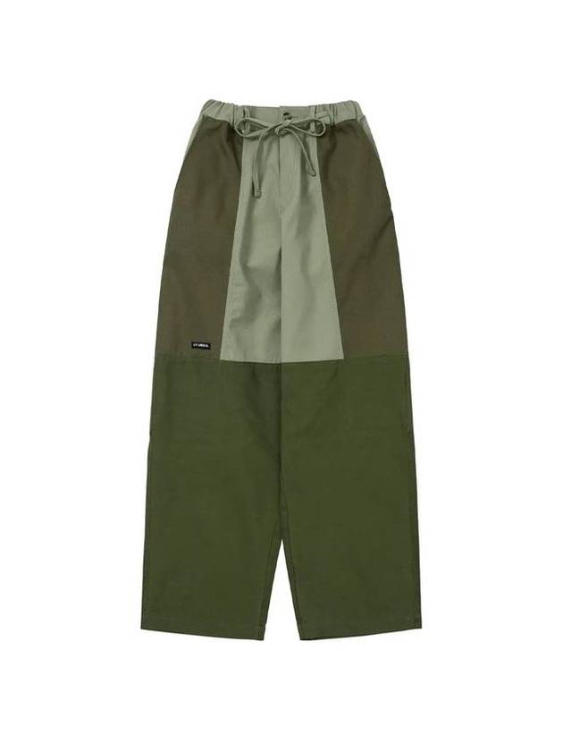 Tree Mixed Cotton Wide Pants Khaki - AJOBYAJO - BALAAN 1