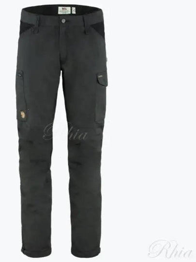 Men's Kaipak Trousers Regular Dark Grey Black - FJALL RAVEN - BALAAN 2