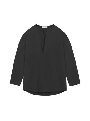 Men s Poplin Long Sleeve Shirt FGLW50 008POP BLACK - FEAR OF GOD - BALAAN 1