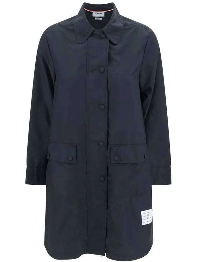 Military Ripstop Round Collar Over Pea Coat Navy - THOM BROWNE - BALAAN 2