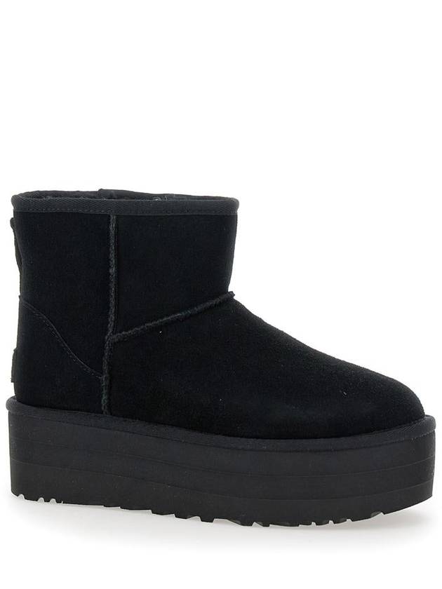 'Classic Mini Platform' Black Ankle Boots With Platform In Suede Woman - UGG - BALAAN 2