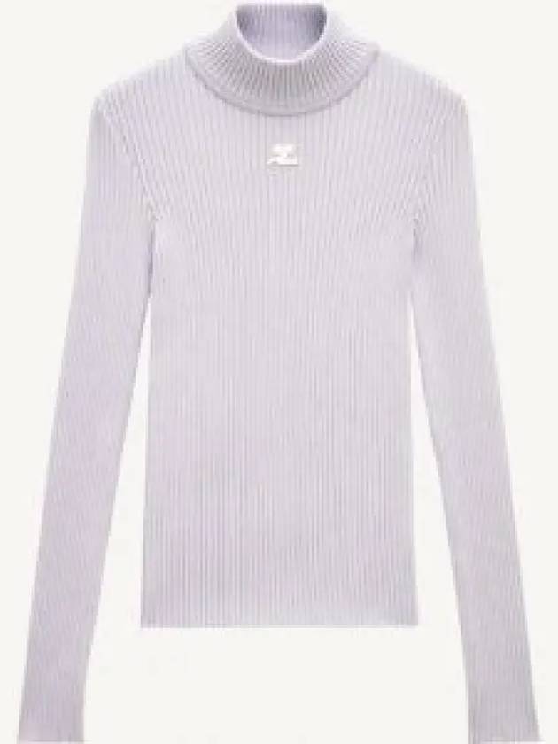 High Neck Knit Top Dark Lilac - COURREGES - BALAAN 2