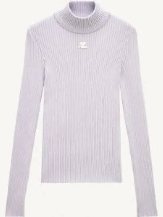 High Neck Knit Top Dark Lilac - COURREGES - BALAAN 2