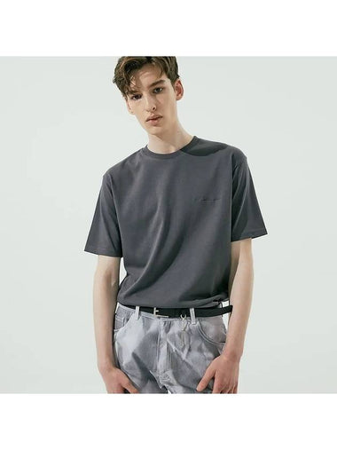 Supima Cotton Lux Short Sleeve T-Shirt Dark Grey - NOIRER - BALAAN 1