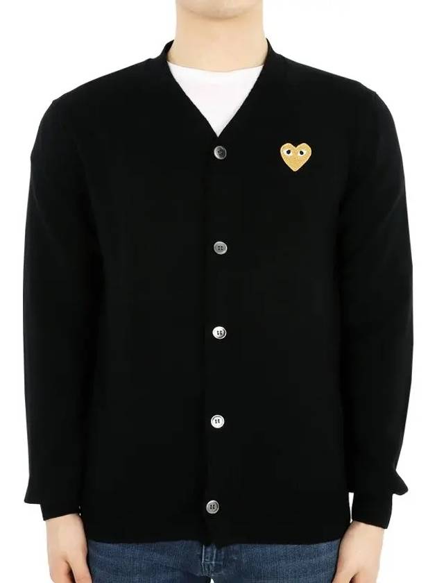 Play Gold Waffen Cardigan Black - COMME DES GARCONS - BALAAN 3