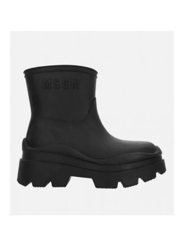 Logo Rain Boots Black - MSGM - BALAAN 1