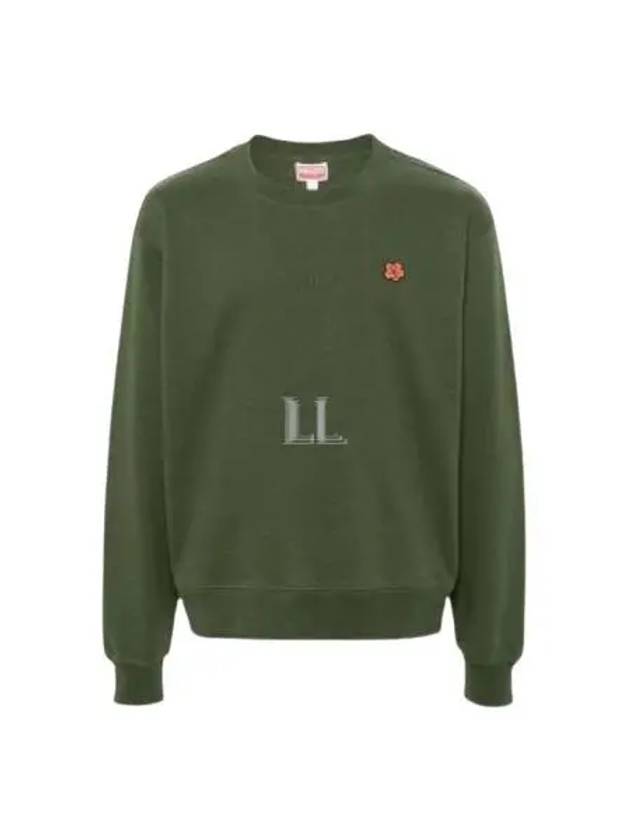 Boke Flower Embroidery Crew Neck Cotton Sweatshirt Green - KENZO - BALAAN 2