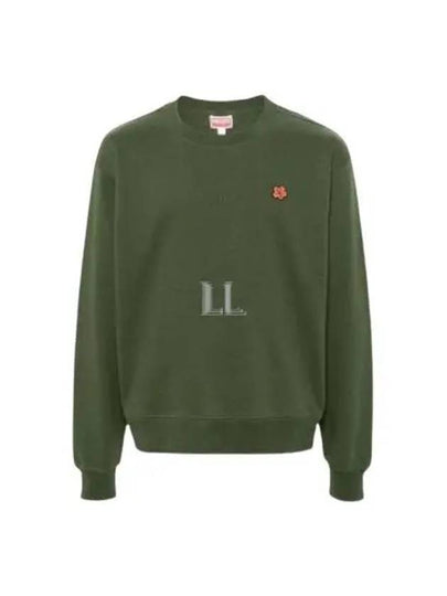 Boke Flower Embroidery Crew Neck Cotton Sweatshirt Green - KENZO - BALAAN 2