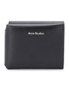 Studios Tri-fold Logo 3-fold Card Wallet Black - ACNE STUDIOS - BALAAN.