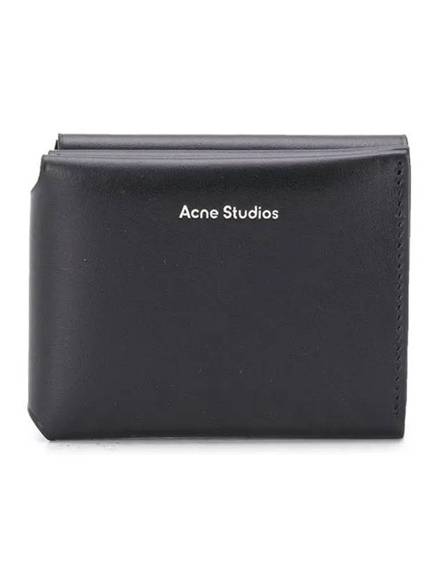 Tri-Fold Logo 3-Fold Card Wallet Black - ACNE STUDIOS - BALAAN 3