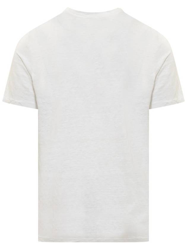 Karman Logo Print Linen Short Sleeve T-Shirt White - ISABEL MARANT - BALAAN 3