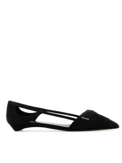 Satin Cutout Ballerina Black - PRADA - BALAAN 2