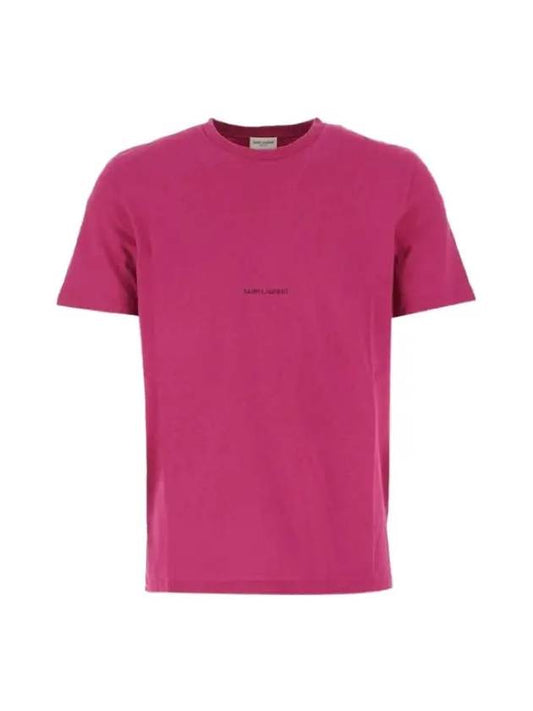logo short sleeve t-shirt pink - SAINT LAURENT - BALAAN.