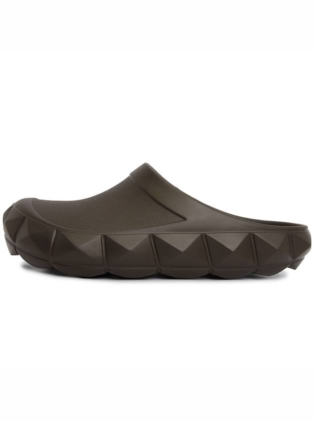 Roma Studded Turtle Rubber Clog Slippers Brown - VALENTINO - BALAAN.