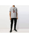 Gangster Print Short Sleeve T-Shirt Grey - NEIL BARRETT - BALAAN 7