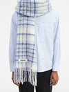 L’echarpe Carro Le Chouchou Jacquard Check Scarf Light Blue - JACQUEMUS - BALAAN 10