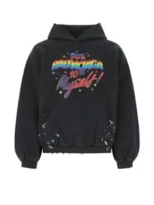 Graphic Logo Hooded Top Black - BALENCIAGA - BALAAN 2