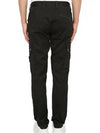 Garment Dyed Old Effect Stretch Broken Twill Cotton Cargo Pants Black - STONE ISLAND - BALAAN 5