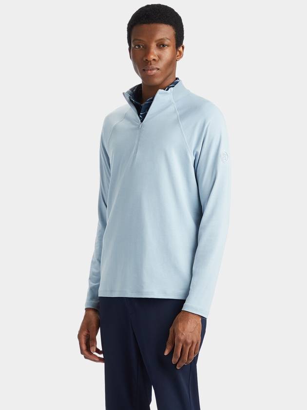 Men's Luxe Quarter Half Zip Layer Long Sleeve T-Shirt Blue - G/FORE - BALAAN 3