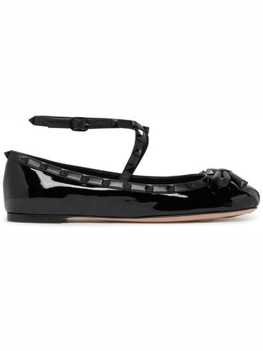 Rockstud Ballerina Black - VALENTINO - BALAAN 1